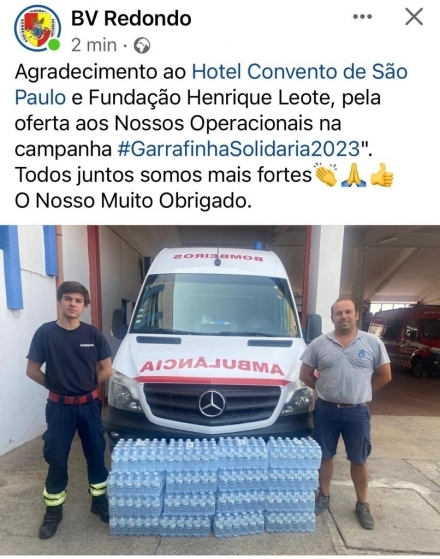 13.24 Bombeiros Voluntários de Redondo - Campanha Solidária | Setembro 2023 - Fundação Henrique Leote