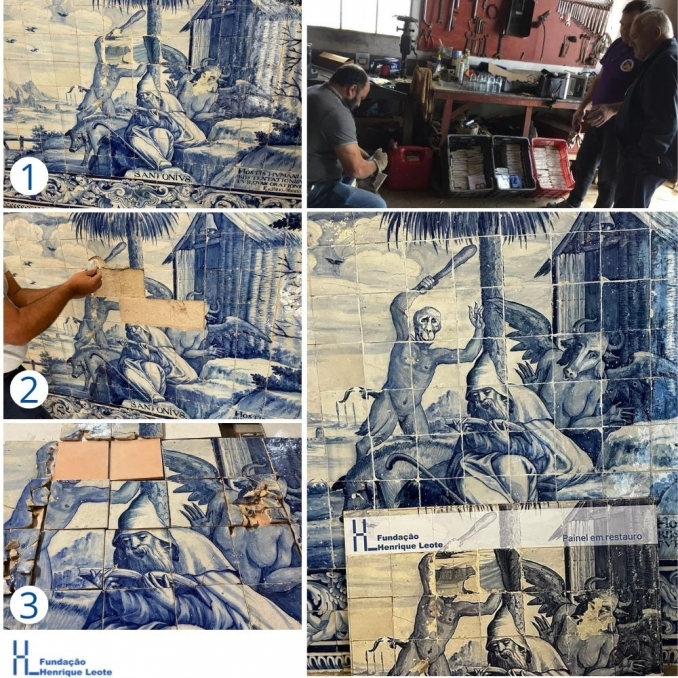12.20 Restauro e Manutenção Painel Azulejos - Santo Antão | Outubro 2022 - Fundação Henrique Leote